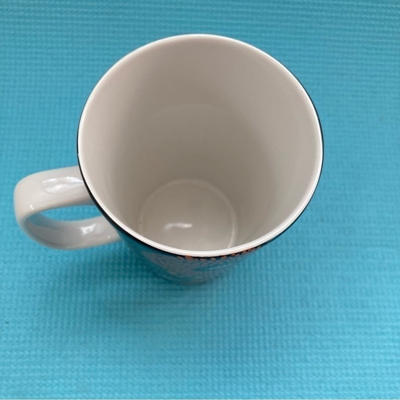 STARBUCKS 2014 Dot Collection Brown Floral Gold 16oz. Ceramic Coffee Tea mug - Picture 6 of 7